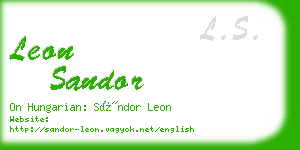 leon sandor business card